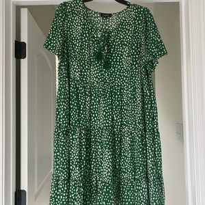 Cutest Green Tiered Dress w/ Pockets!!!